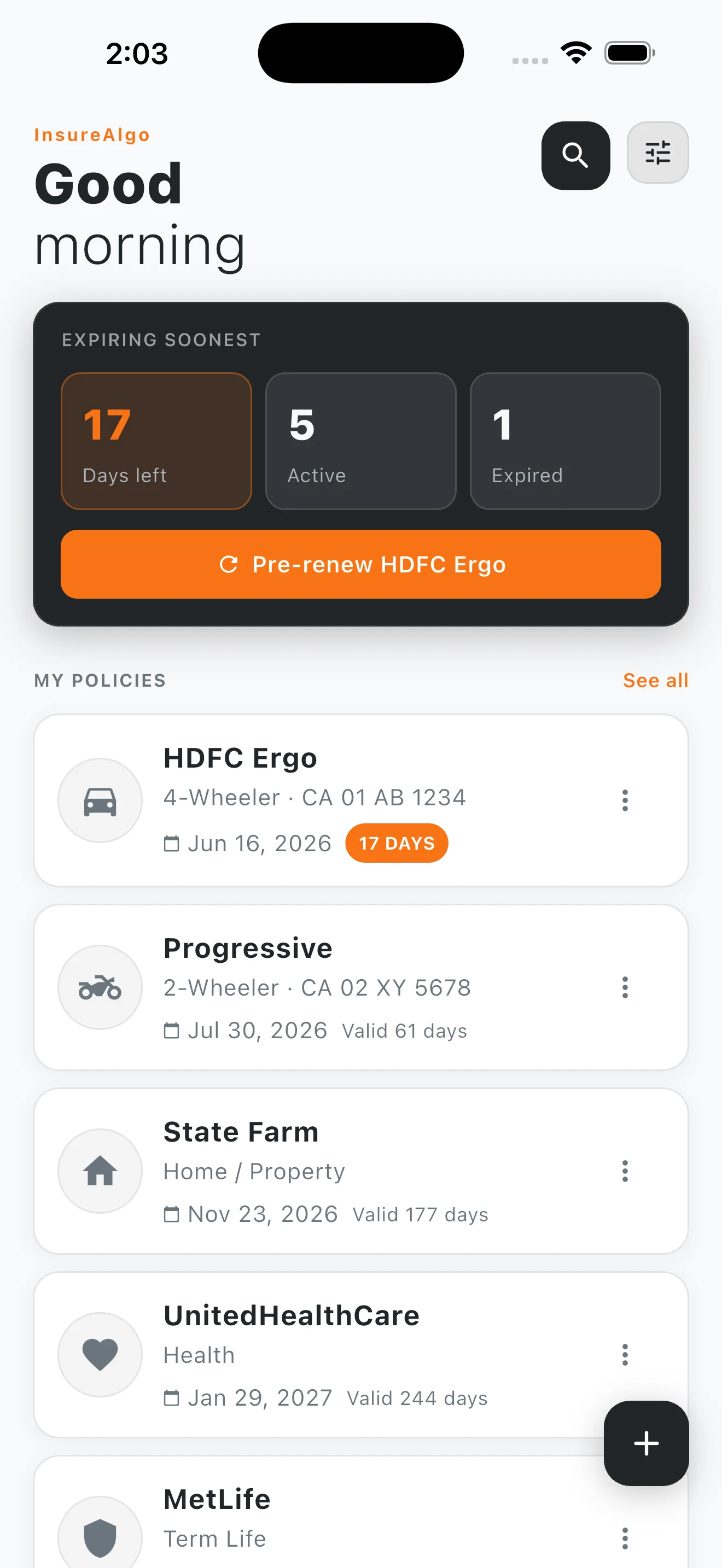 InsureAlgo screenshot 1